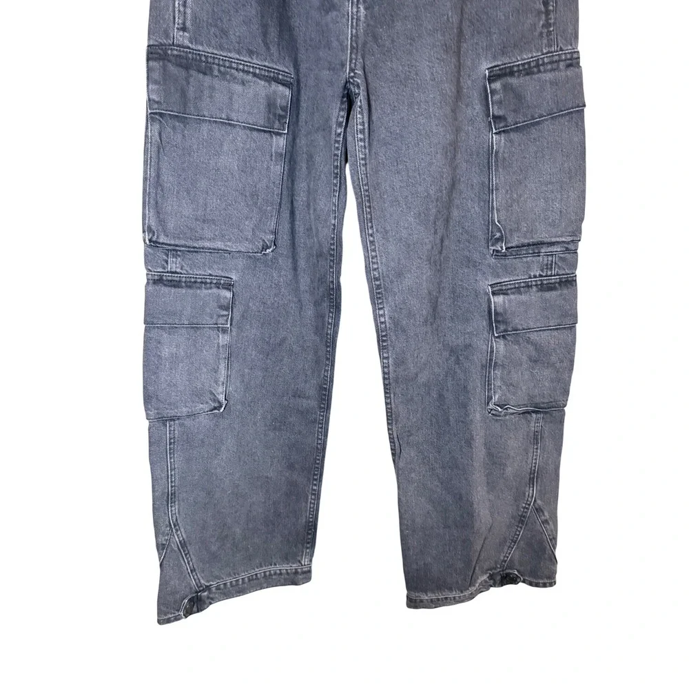 Aritzia Denim Forum The '90s Millie Hi-Rise Cargo Jeans Washed Black Size 26